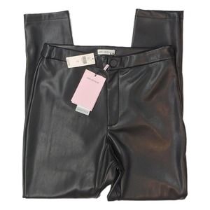 NWT Avec Les Filles vegan leather Bagatelle skinny pants black S